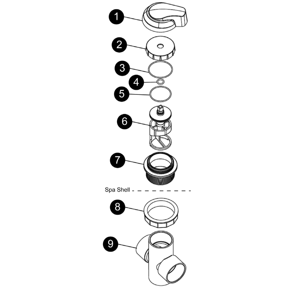 Valve: Diverter Knob – Jacuzzi J-300 (2016–Present)