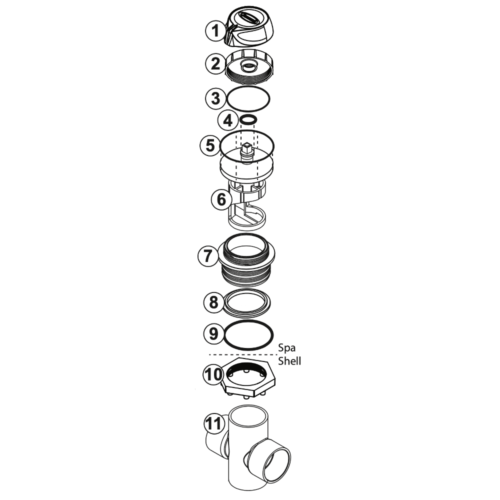 Valve: Diverter Knob – Jacuzzi J - 400 Series (2017–Present) - Hot Tub Store
