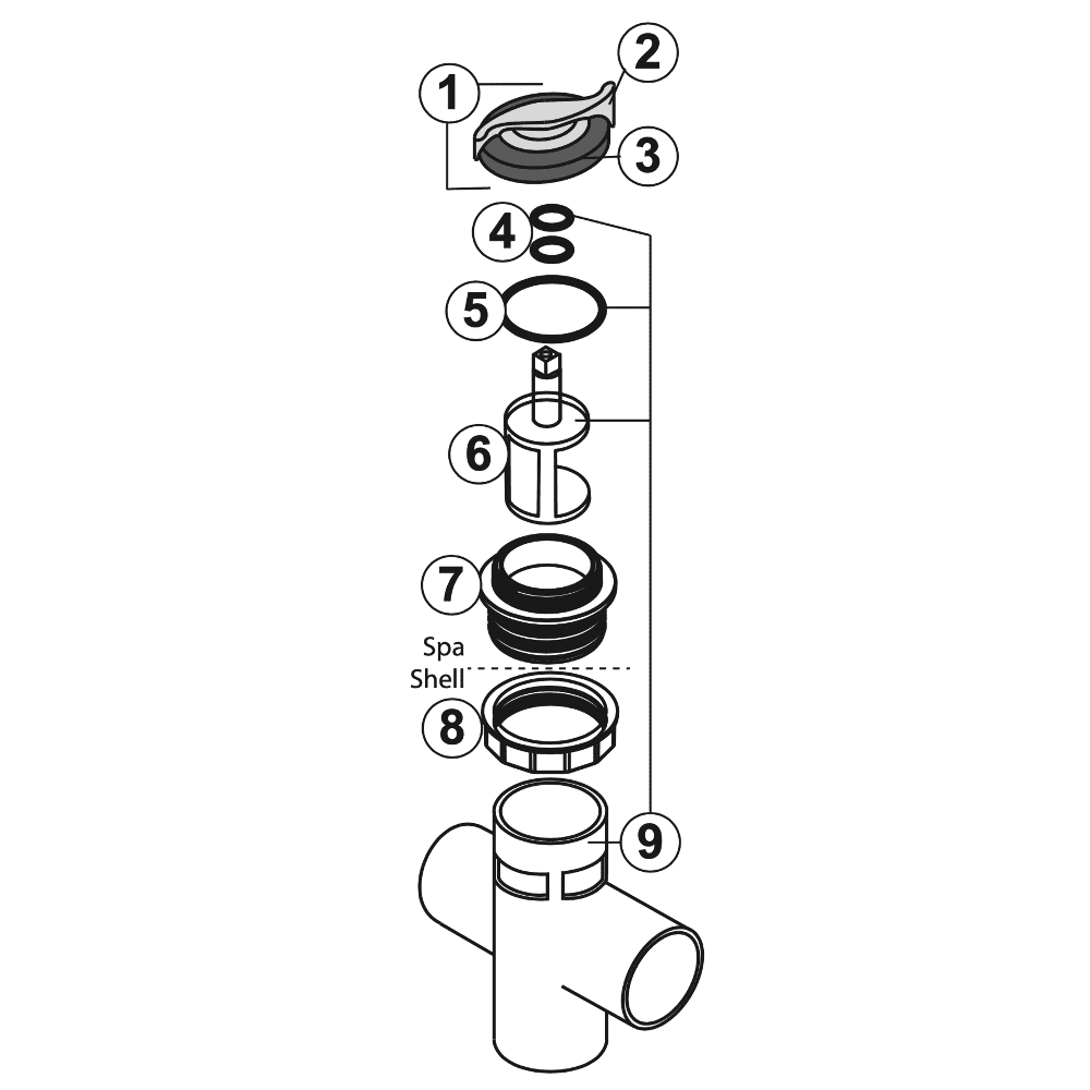 Valve: T - Valve Cap and Knob – Jacuzzi J - 200 Models (2007+) - Hot Tub Store