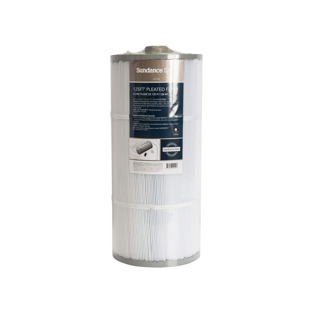 Sundance® Spas 125 FT² Pleated Filter (6540-488S) for 780™ and 850™ Series hot tubs. Can also be used in place of 6540-089, 6540-501S & 6540-502S, 6540-507S, or 6541-397S.