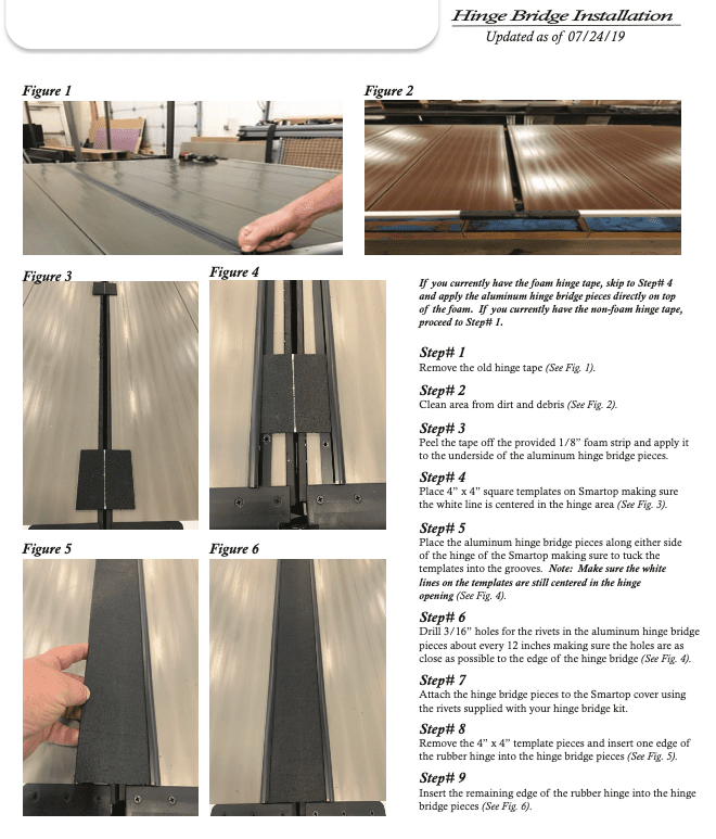 Smartop® Hinge Bridge Kit - Hot Tub Store