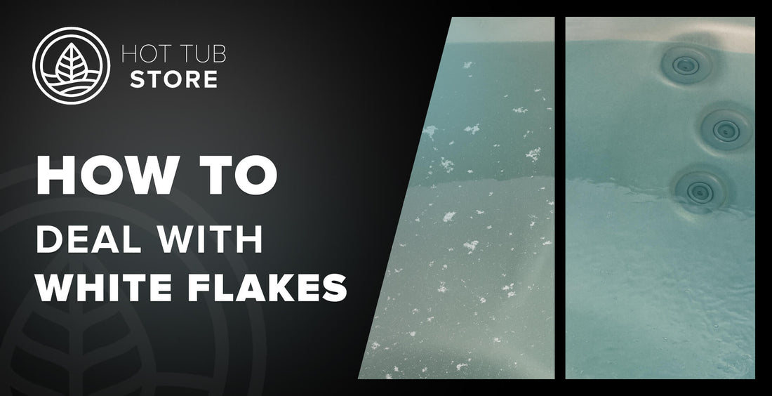 What causes white flakes in a hot tub and how to get rid of it