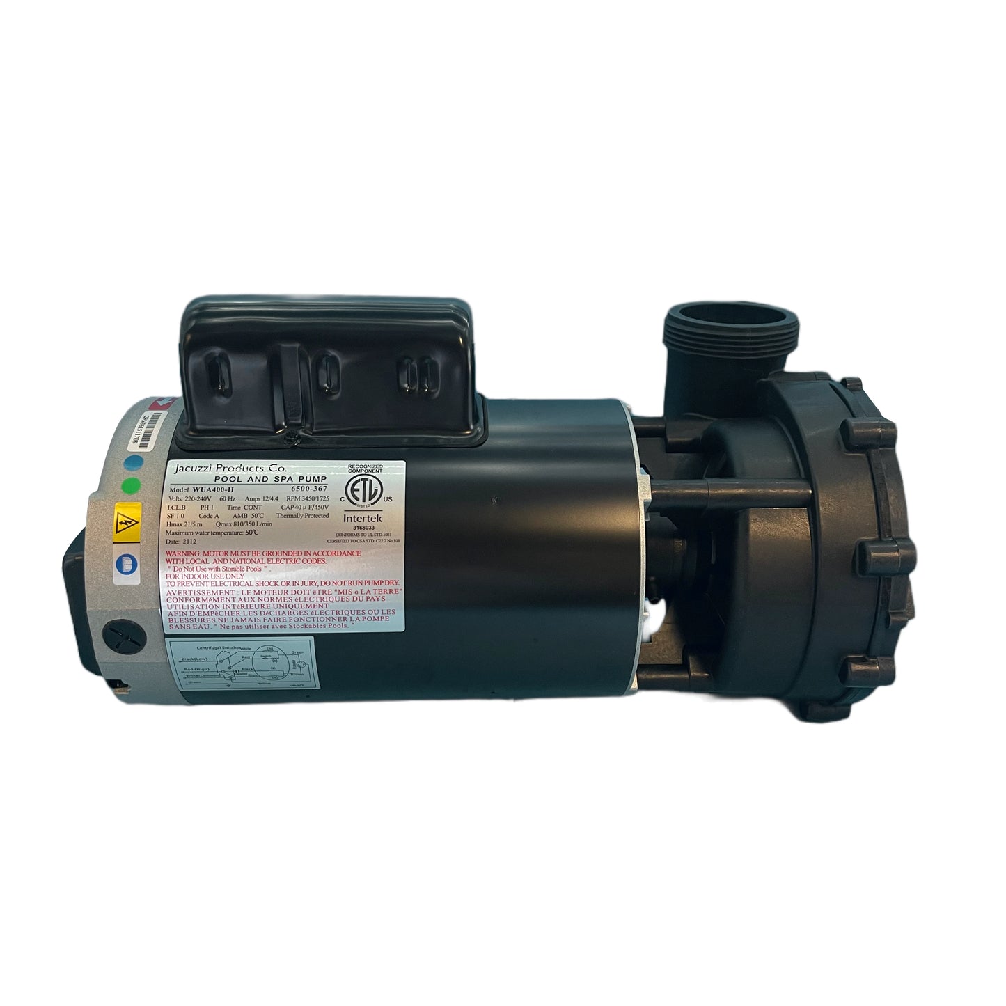 Pump: 2-Speed – Jacuzzi J-LX/J-LXL (2009–Present)