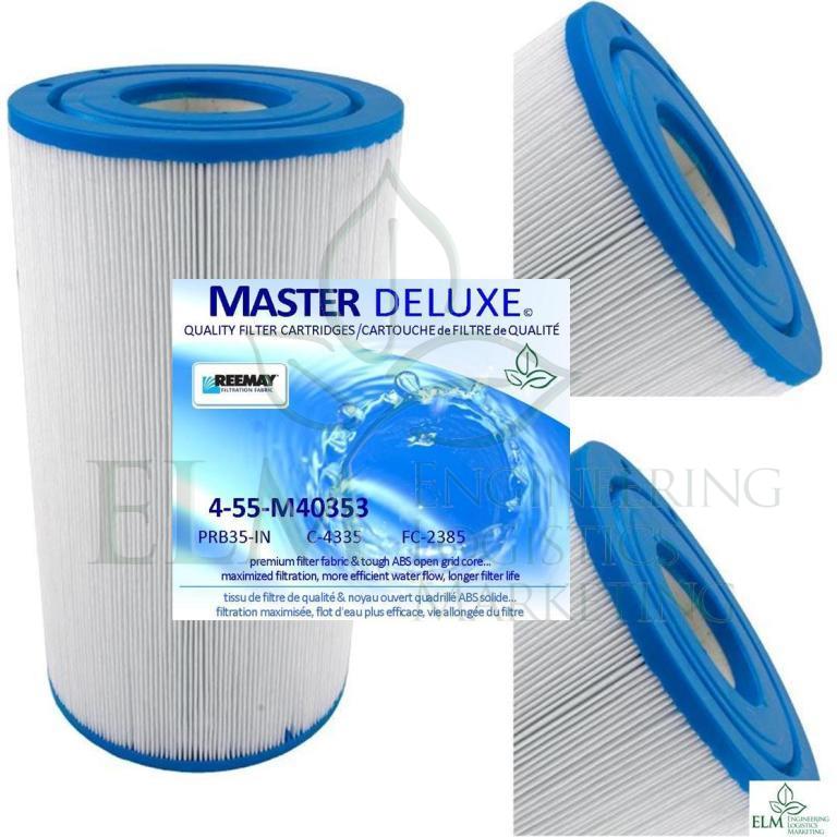 Master Deluxe 4-55-M40353 hot tub filter. Replaces Unicel C-4335, Pleatco PRB35-IN, Filbur FC-2385. 