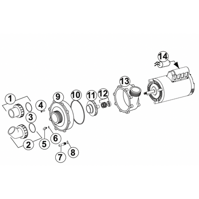 Housing Front (Volute) – Jacuzzi J-LX/J-LXL/J-500/J-400/J-300/J-200/J-100 (2009–Present)