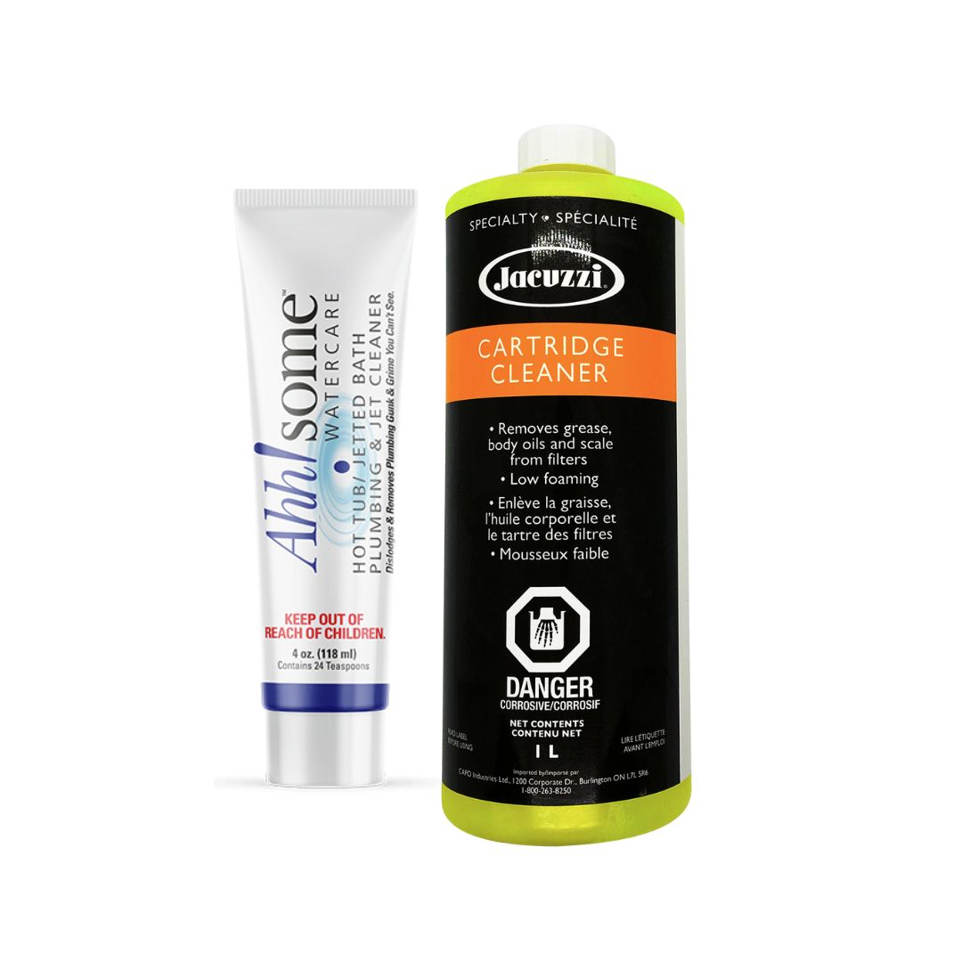 Hot Tub Store - The Deep Clean Package: includes Ahh-some (4oz) and Jacuzzi cartridge cleaner