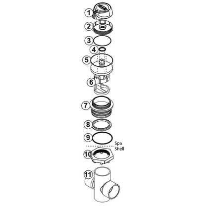 Valve: T - Valve Body – Jacuzzi J - 400 and J - 300 Series (2016–2018) - Hot Tub Store