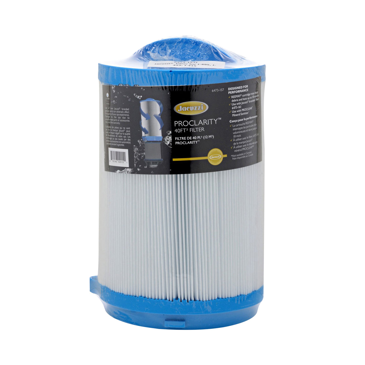 Jacuzzi 6473-157 ProClarity Filter for J-400™ & J-500™ Collection hot tubs. Compatible with 2015+ J-585 & J-575, all 2013+ J-400, 2012 J-495, J-425, J-415 models.