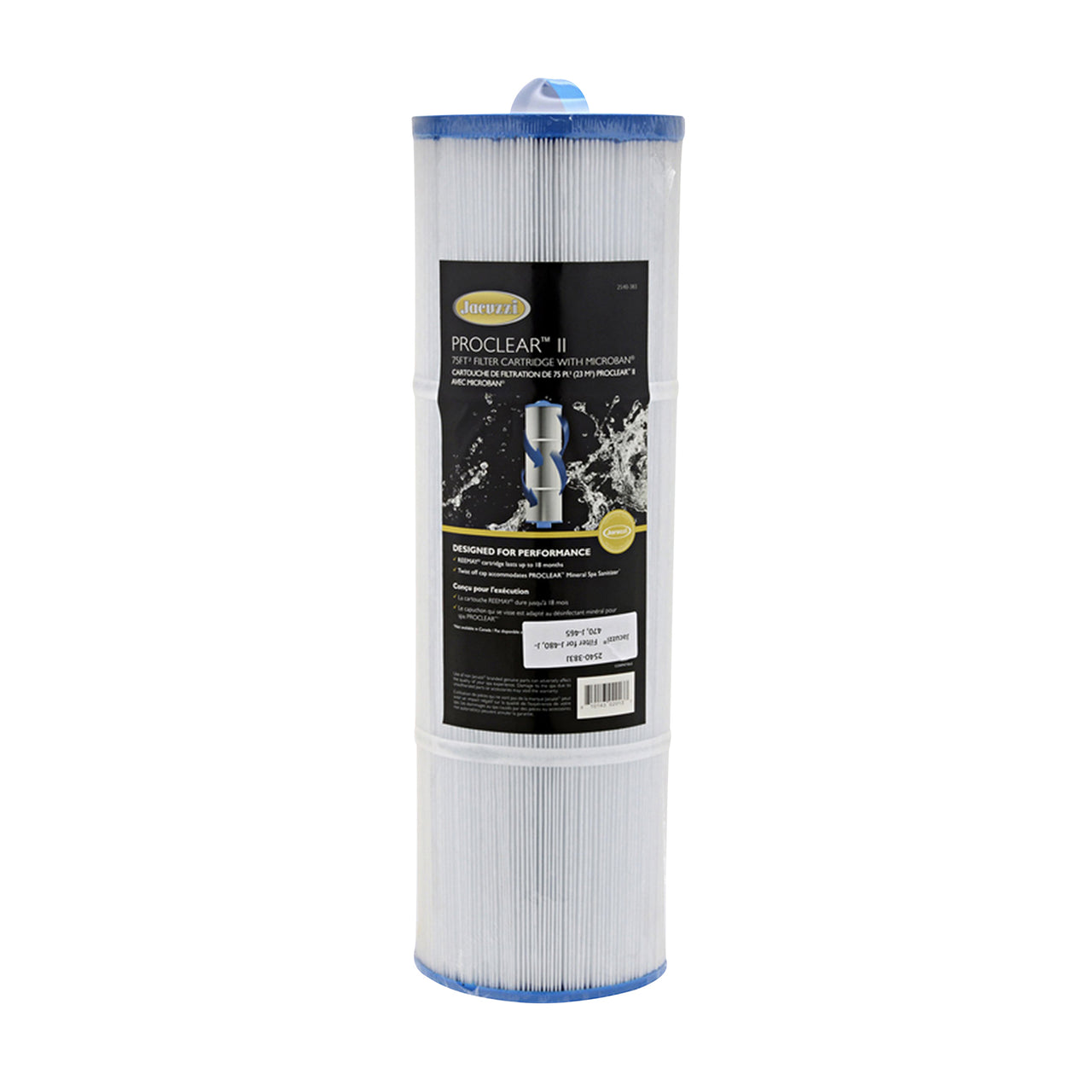 Jacuzzi 2540-383J ProClear™ II 75 FT² Filter. Compatible with J-470™, J-480™ (2008-2011), and J-465™ (May 2007-2011).