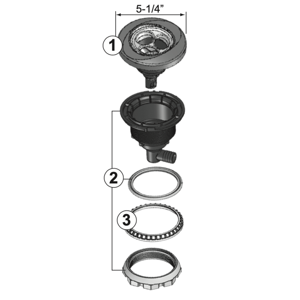 Jet Assemblies: PowerPro FX2-S Spinner Jet (2/2014+) - Hot Tub Store