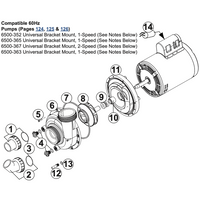 Thumbnail for Bracketless Emerson 56 Frame Pump Parts (5/2009+) - Hot Tub Store