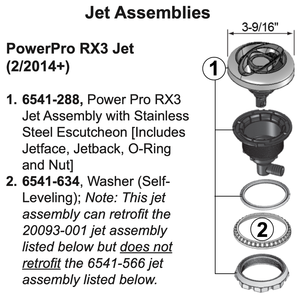 Jet Assemblies: PowerPro RX3 Jet - Hot Tub Store