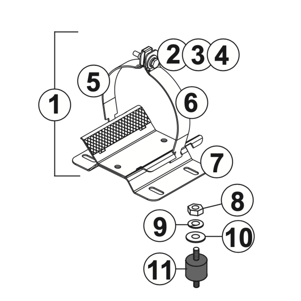Universal 56 Frame Pump Bracket Kit (2007+) - Hot Tub Store