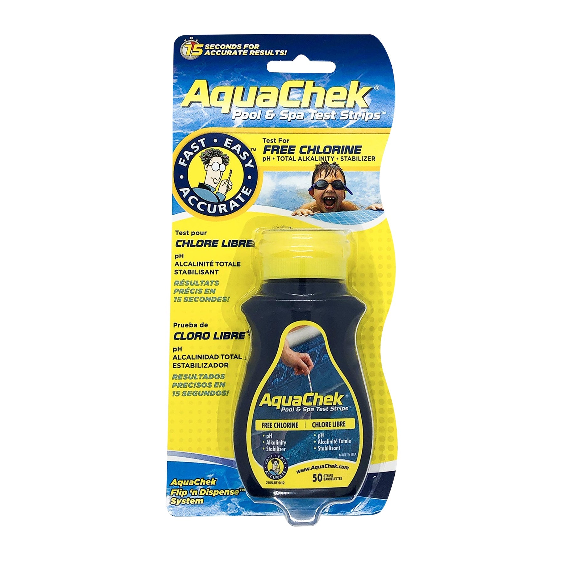 AquaCheck Chlorine Test Strips - Hot Tub Store