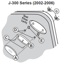 Thumbnail for J300 Pillows & Parts (2002-2013) - Hot Tub Store