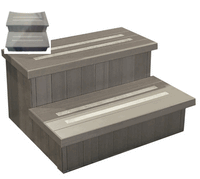 Thumbnail for Step, Curved Charcoal Highwood - Hot Tub Store